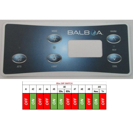 CEL325+CEL858-CLAVIER COMPLET BALBOA BASE ET ACCES