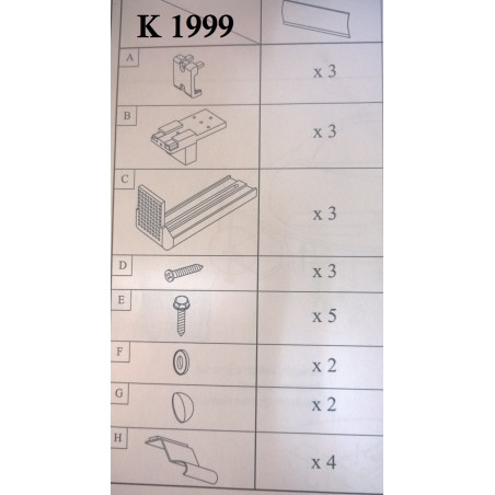 KIT FIXATION TABLIER STD