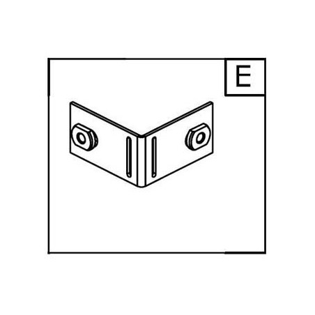 BHL532-EQUERRE DE SOUTIEN TABLIER VERRE / BOIS